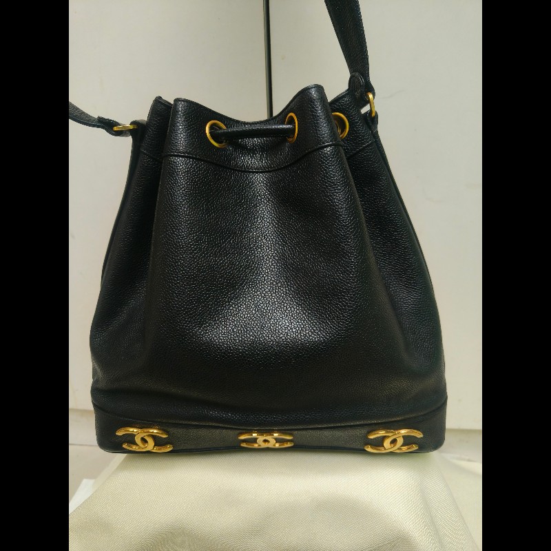 🔥年終狂降🔥【限時降價只到12/31（原68,800）】【8成新】㊣✨CHANEL✨(附防塵袋)香奈兒 老香 小香 雙C 黑金 雷標 牛皮 金球 托特包 肩背包 水桶包/二手包/二手精品🌳二手樹屋🌳-4