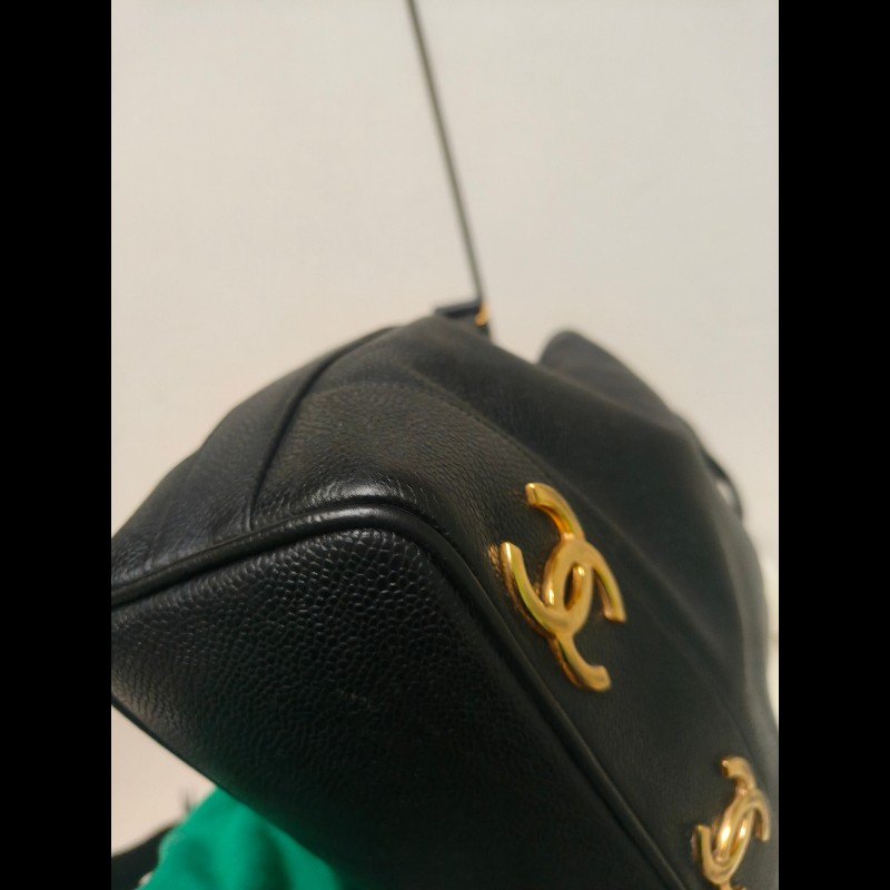 🔥年終狂降🔥【限時降價只到12/31（原68,800）】【8成新】㊣✨CHANEL✨(附防塵袋)香奈兒 老香 小香 雙C 黑金 雷標 牛皮 金球 托特包 肩背包 水桶包/二手包/二手精品🌳二手樹屋🌳-8