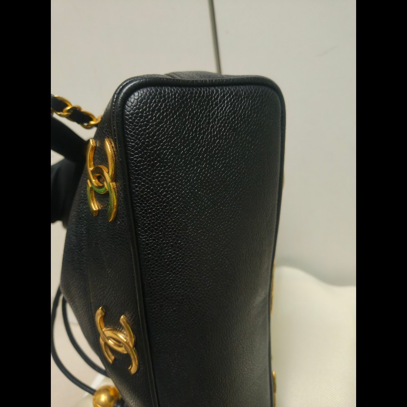 🔥年終狂降🔥【限時降價只到12/31（原68,800）】【8成新】㊣✨CHANEL✨(附防塵袋)香奈兒 老香 小香 雙C 黑金 雷標 牛皮 金球 托特包 肩背包 水桶包/二手包/二手精品🌳二手樹屋🌳-11