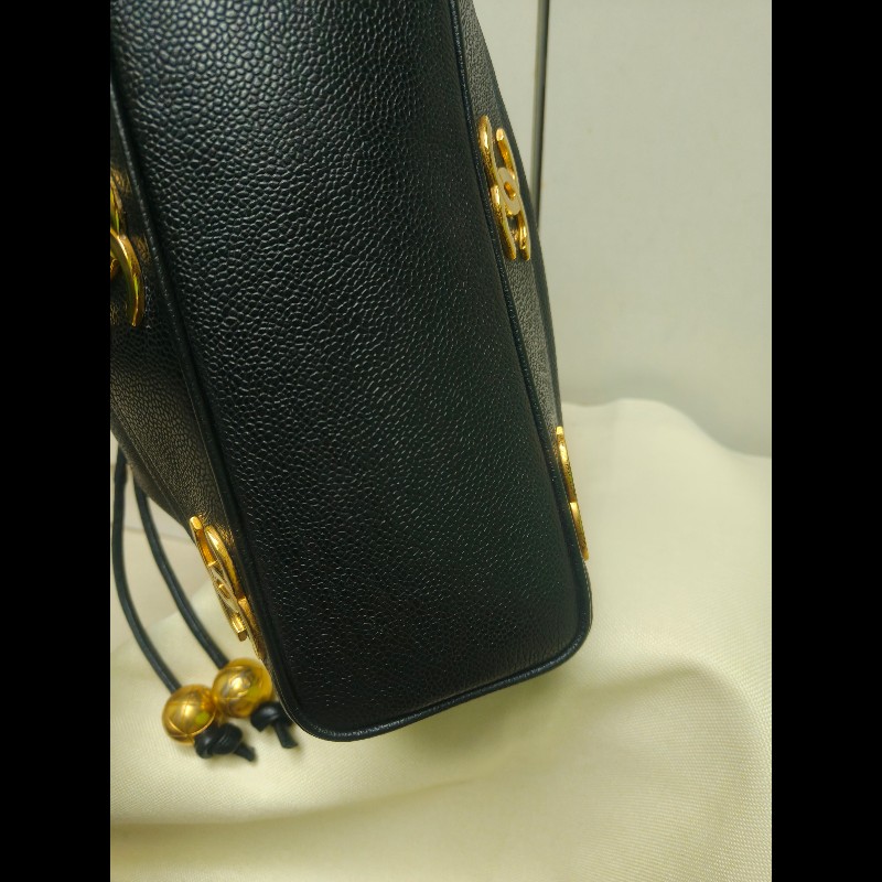 🔥年終狂降🔥【限時降價只到12/31（原68,800）】【8成新】㊣✨CHANEL✨(附防塵袋)香奈兒 老香 小香 雙C 黑金 雷標 牛皮 金球 托特包 肩背包 水桶包/二手包/二手精品🌳二手樹屋🌳-12