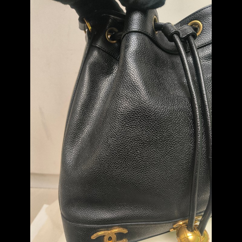 🔥年終狂降🔥【限時降價只到12/31（原68,800）】【8成新】㊣✨CHANEL✨(附防塵袋)香奈兒 老香 小香 雙C 黑金 雷標 牛皮 金球 托特包 肩背包 水桶包/二手包/二手精品🌳二手樹屋🌳-13
