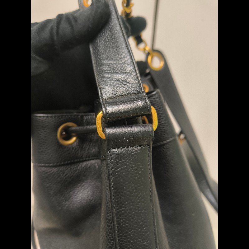 🔥年終狂降🔥【限時降價只到12/31（原68,800）】【8成新】㊣✨CHANEL✨(附防塵袋)香奈兒 老香 小香 雙C 黑金 雷標 牛皮 金球 托特包 肩背包 水桶包/二手包/二手精品🌳二手樹屋🌳-16