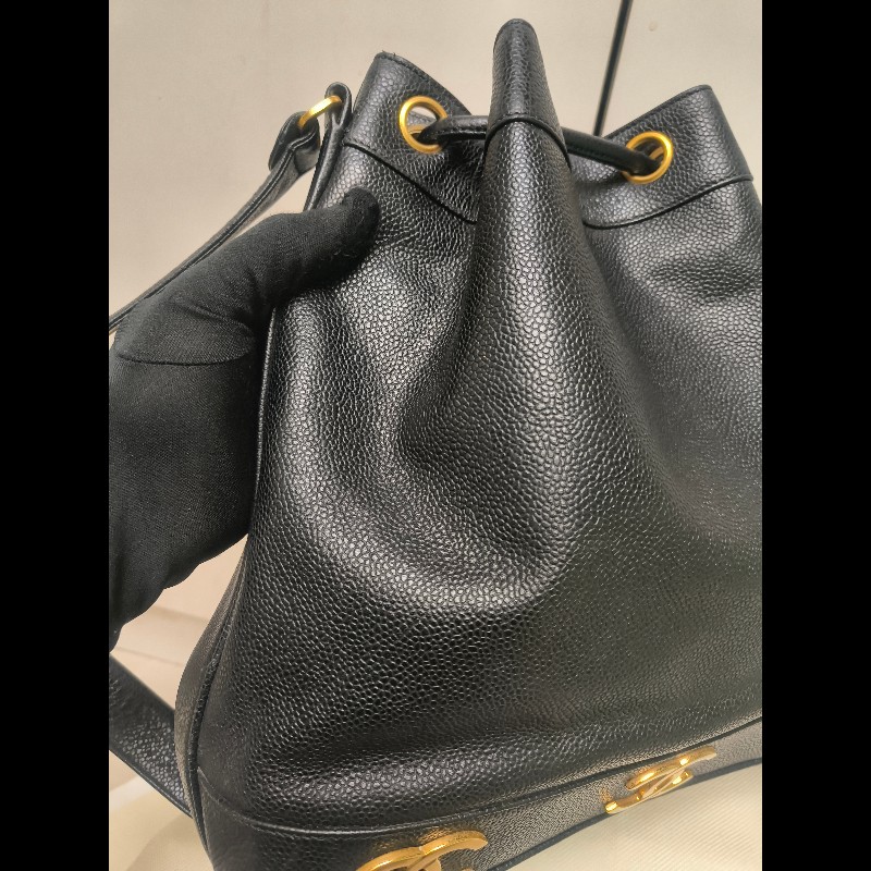 🔥年終狂降🔥【限時降價只到12/31（原68,800）】【8成新】㊣✨CHANEL✨(附防塵袋)香奈兒 老香 小香 雙C 黑金 雷標 牛皮 金球 托特包 肩背包 水桶包/二手包/二手精品🌳二手樹屋🌳-18