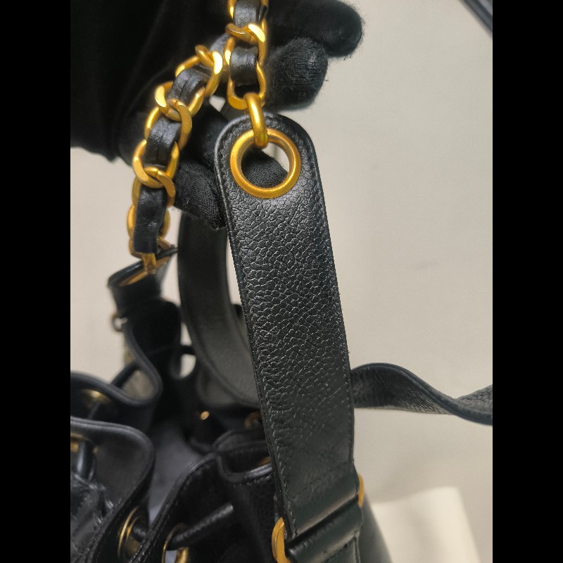 🔥年終狂降🔥【限時降價只到12/31（原68,800）】【8成新】㊣✨CHANEL✨(附防塵袋)香奈兒 老香 小香 雙C 黑金 雷標 牛皮 金球 托特包 肩背包 水桶包/二手包/二手精品🌳二手樹屋🌳-25