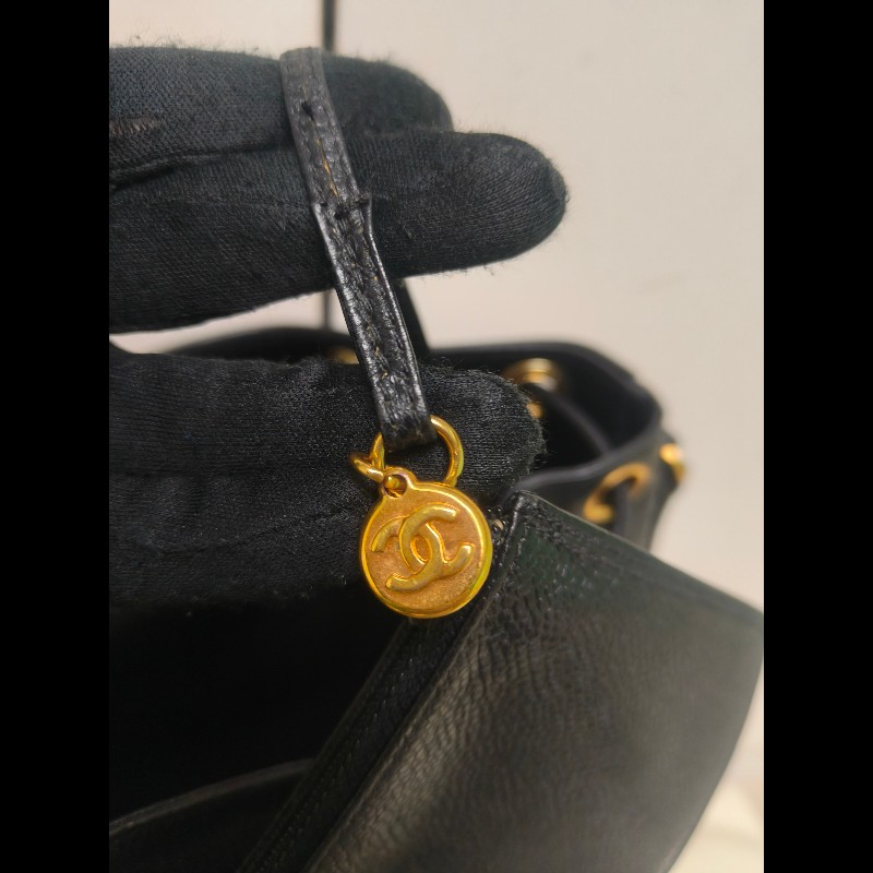 🔥年終狂降🔥【限時降價只到12/31（原68,800）】【8成新】㊣✨CHANEL✨(附防塵袋)香奈兒 老香 小香 雙C 黑金 雷標 牛皮 金球 托特包 肩背包 水桶包/二手包/二手精品🌳二手樹屋🌳-46