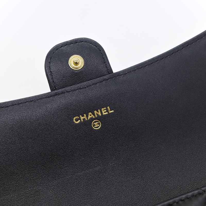 Chanel 香奈兒 經典 菱格紋 羊皮 金釦 長夾-10
