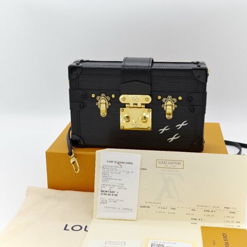 Louis Vuitton 路易威登 Petite Malle 黑色 Epi 牛皮 手拿包 肩背包