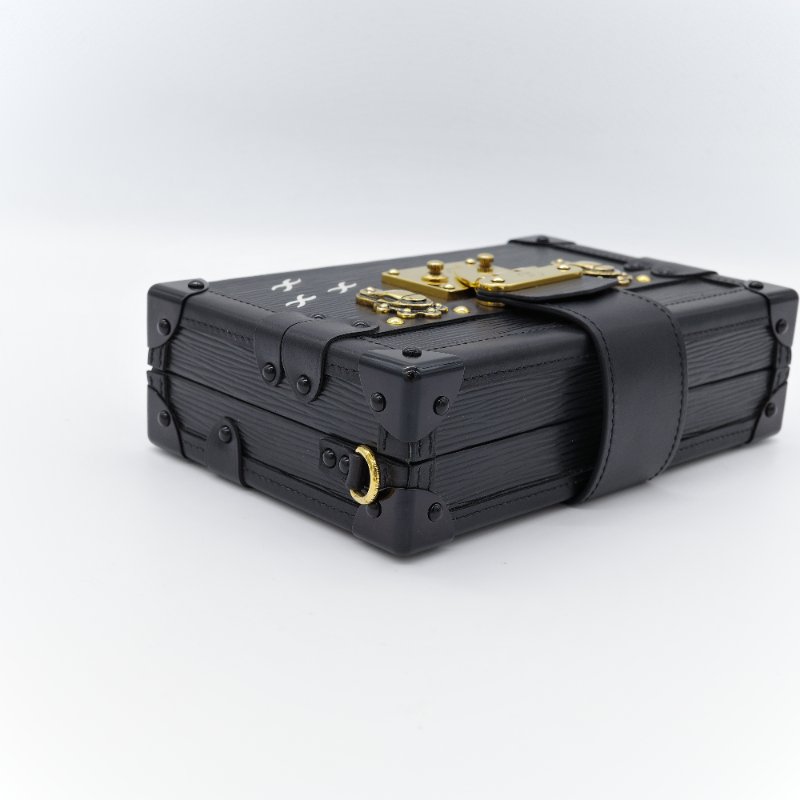 Louis Vuitton 路易威登 Petite Malle 黑色 Epi 牛皮 手拿包 肩背包-3