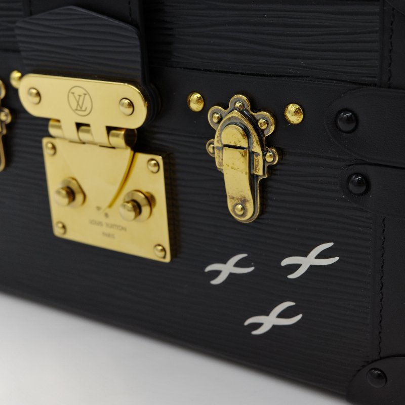 Louis Vuitton 路易威登 Petite Malle 黑色 Epi 牛皮 手拿包 肩背包-6