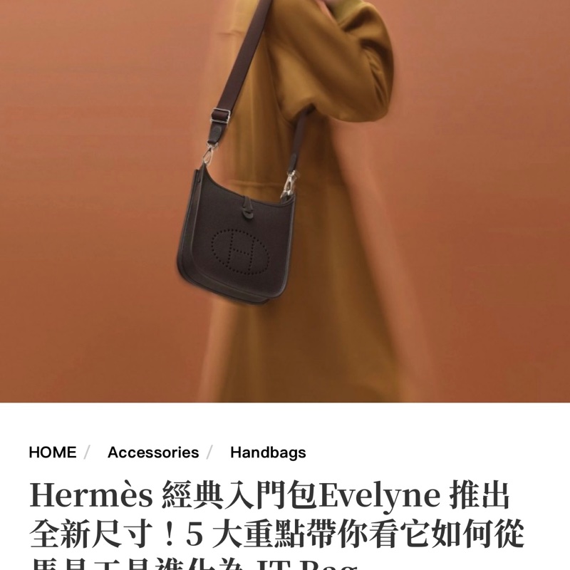全新愛馬仕Evelyne 23 大象灰 金扣 購物單 Hermes-6