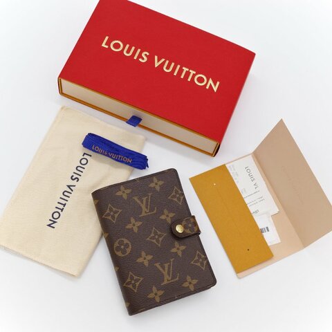 Louis Vuitton 路易威登  經典花紋 Agenda PM 棕色 帆布 六孔 筆記本 封套