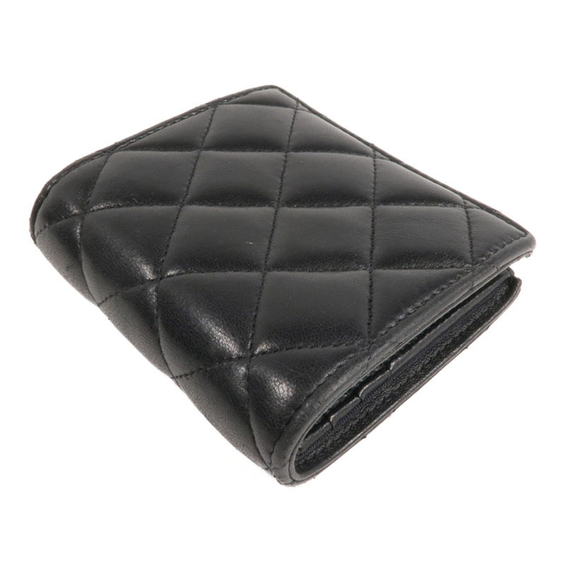 CHANEL 羊皮皮革Wallet金扣錢包-4