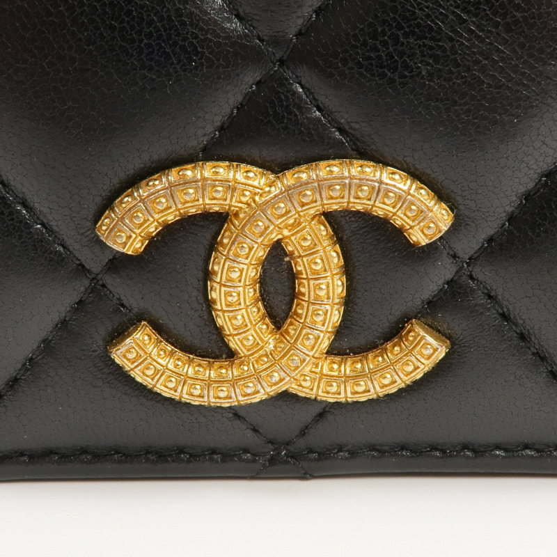 CHANEL 羊皮皮革Wallet金扣錢包-8