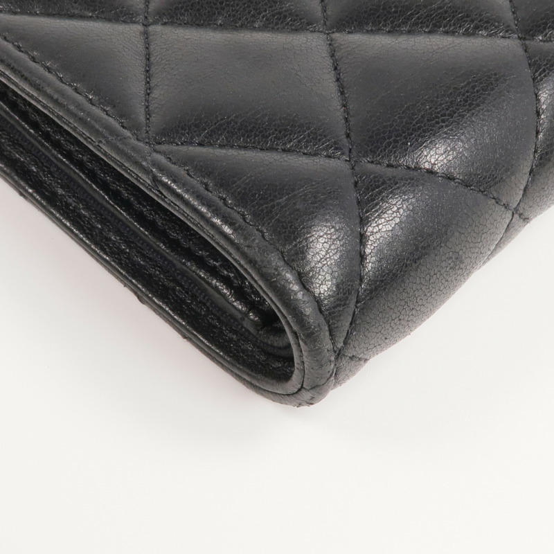 CHANEL 羊皮皮革Wallet金扣錢包-14