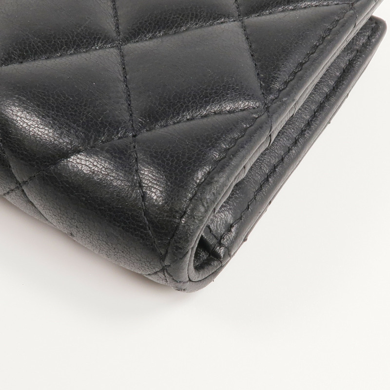 CHANEL 羊皮皮革Wallet金扣錢包-15