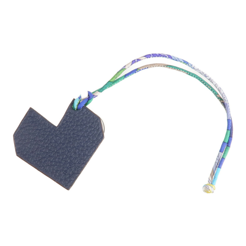 HERMES Togo/Epsom皮革Petit H Heart掛飾-0