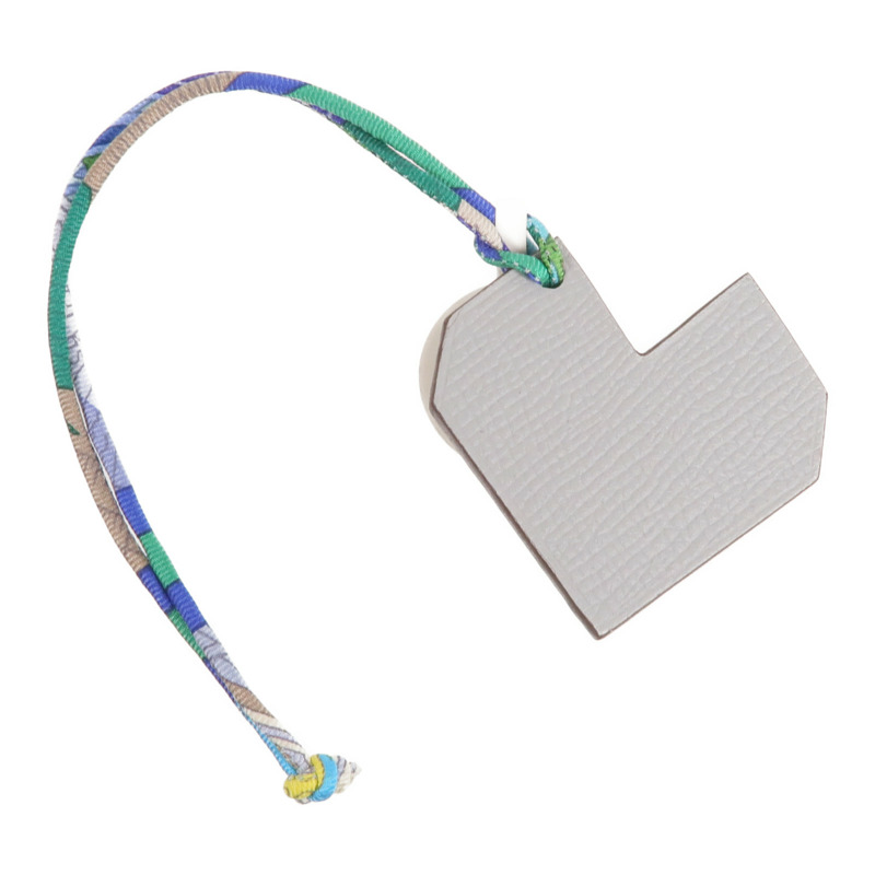 HERMES Togo/Epsom皮革Petit H Heart掛飾-1