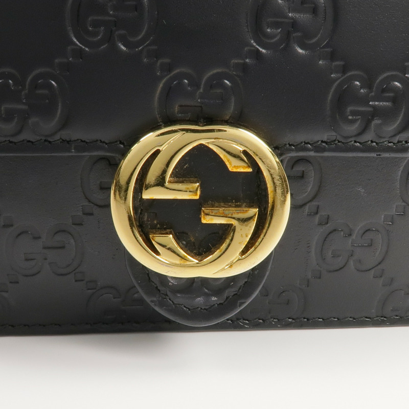 GUCCI 牛皮皮革Chain Shoulder Bag金扣鏈帶肩背袋-8