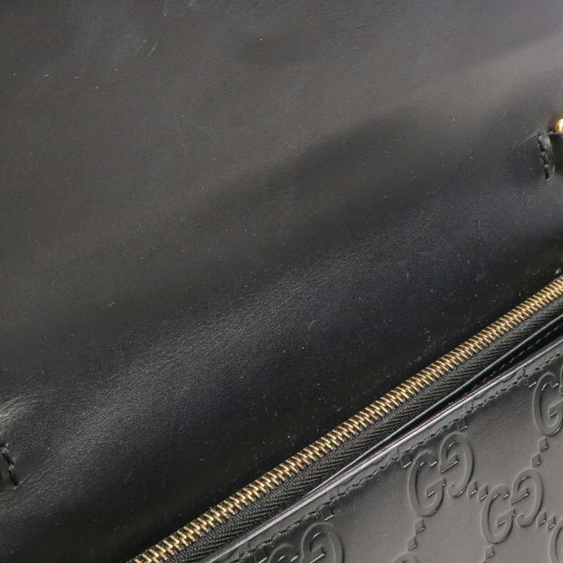 GUCCI 牛皮皮革Chain Shoulder Bag金扣鏈帶肩背袋-14