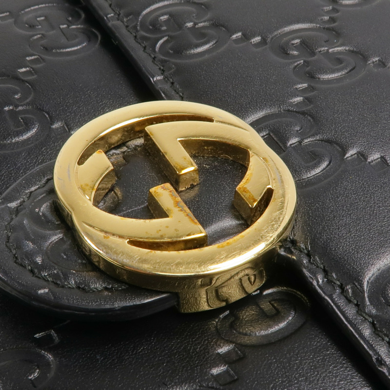 GUCCI 牛皮皮革Chain Shoulder Bag金扣鏈帶肩背袋-19