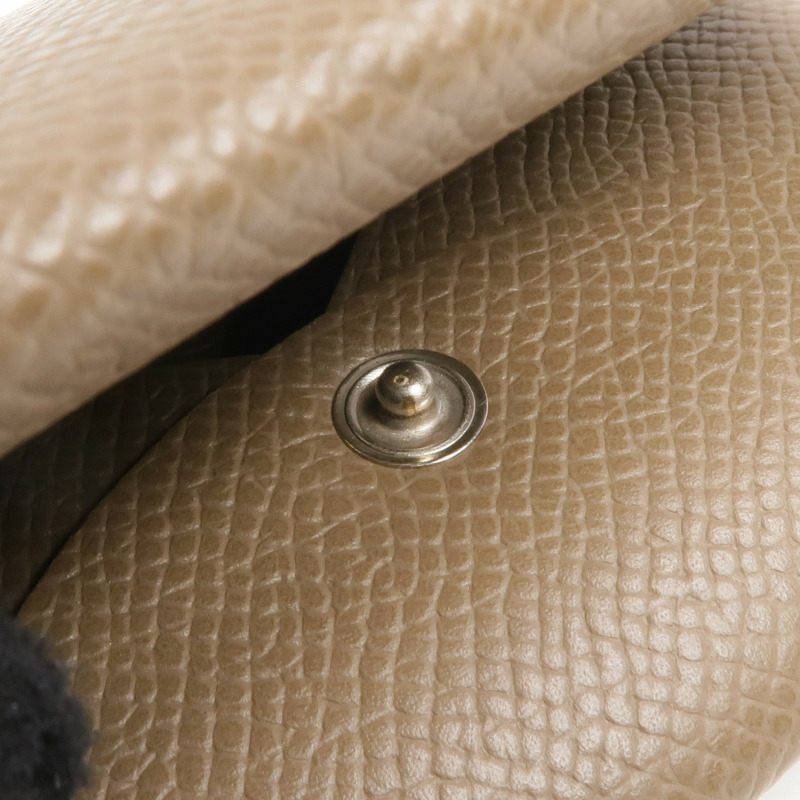 HERMES Epsom皮革Calvi銀扣卡片套-13