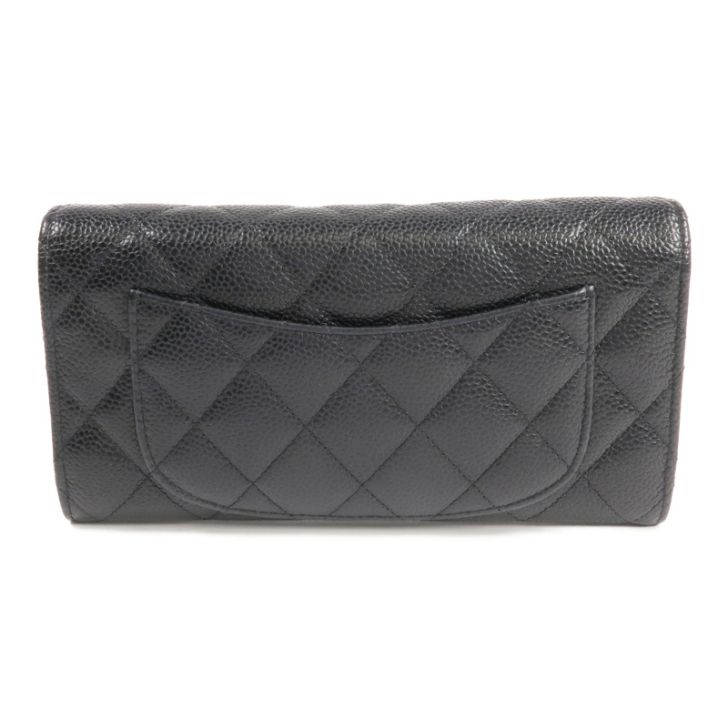 CHANEL 牛皮皮革Long Wallet金扣長錢包-2