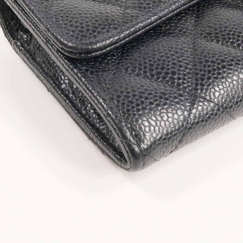 CHANEL 牛皮皮革Long Wallet金扣長錢包-11