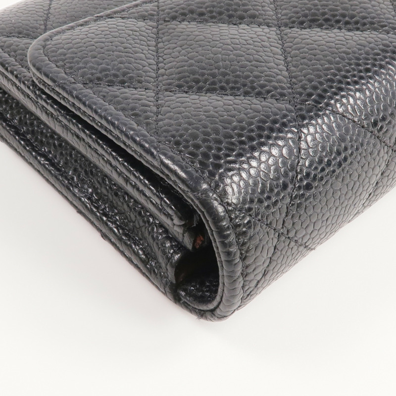 CHANEL 牛皮皮革Long Wallet金扣長錢包-12