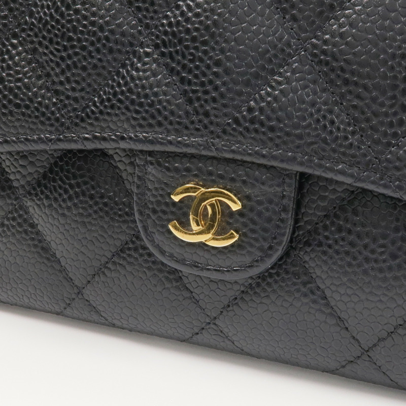 CHANEL 牛皮皮革Long Wallet金扣長錢包-14