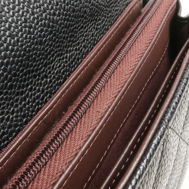 CHANEL 牛皮皮革Long Wallet金扣長錢包-15