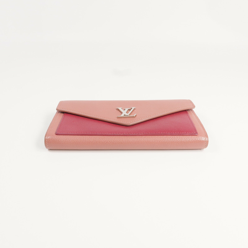 LOUIS VUITTON 牛皮皮革Portefeuille My Lockme銀扣長錢包-9