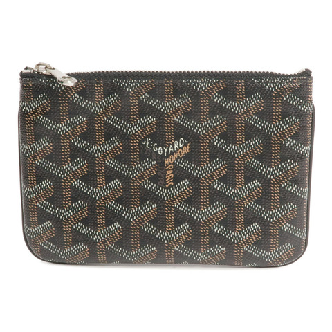 GOYARD 塗層帆布Pouch銀扣手拿包