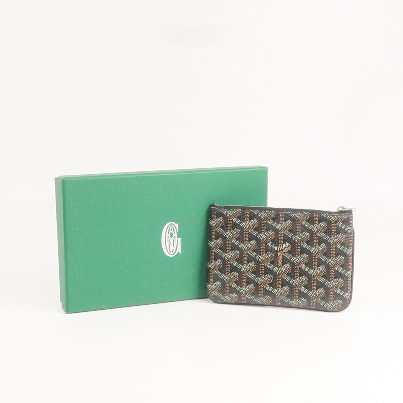 GOYARD 塗層帆布Pouch銀扣手拿包-8