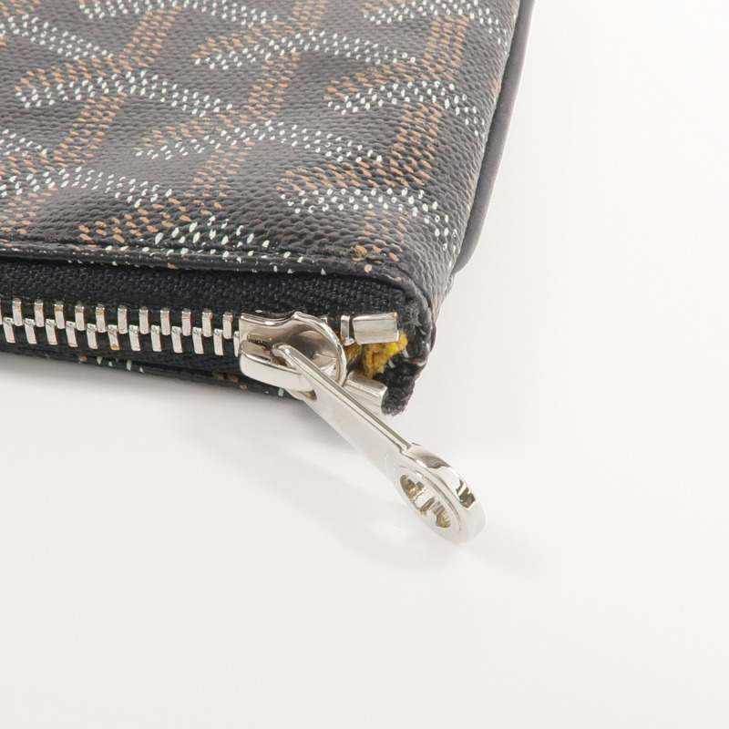 GOYARD 塗層帆布Pouch銀扣手拿包-11