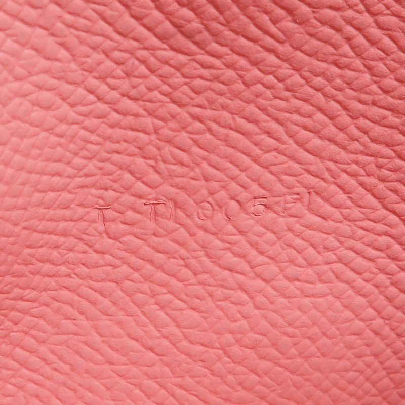 HERMES Epsom皮革Bearn W Snap銀扣長錢包Rose confetti-7