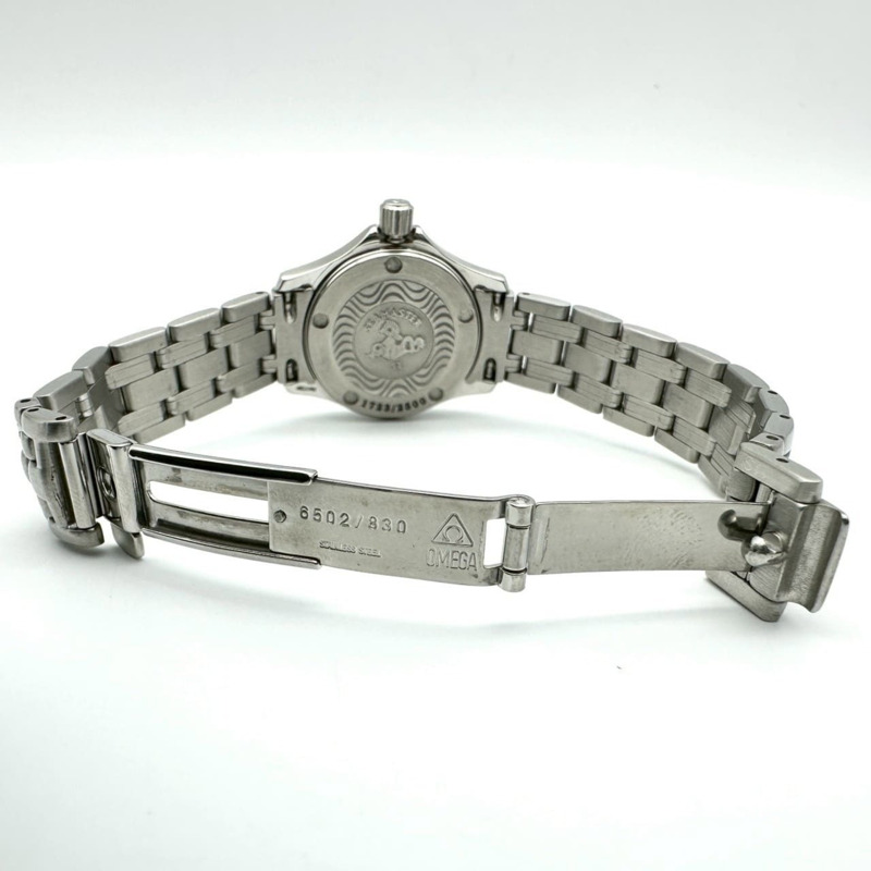 歐米茄海馬120 2586.70 Jacques Mayol 1998限量版綠精鋼石英女錶-8