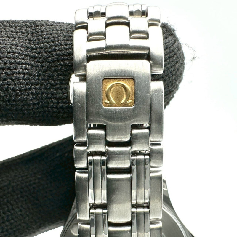 歐米茄海馬120 2586.70 Jacques Mayol 1998限量版綠精鋼石英女錶-10