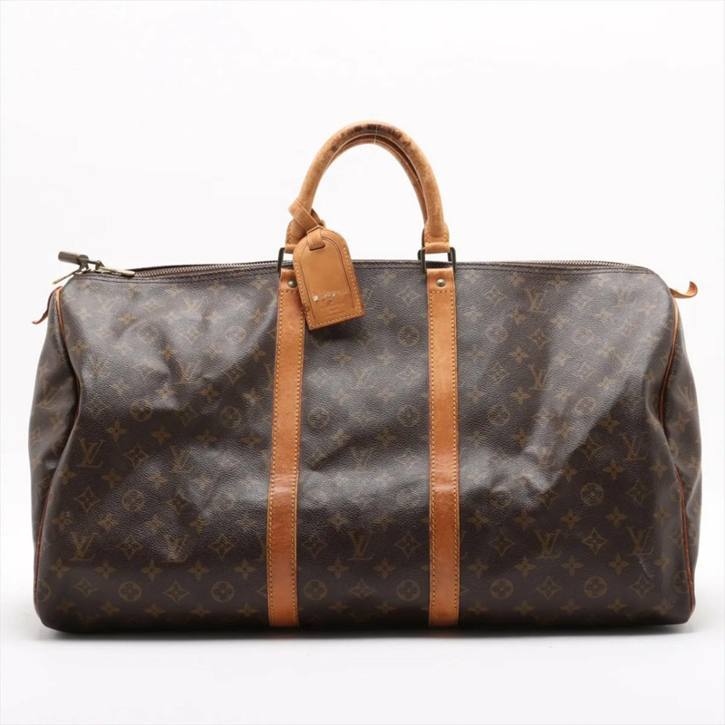 路易威登 Monogram Keepall 55 M41424 男士皮革波士頓手提包-0
