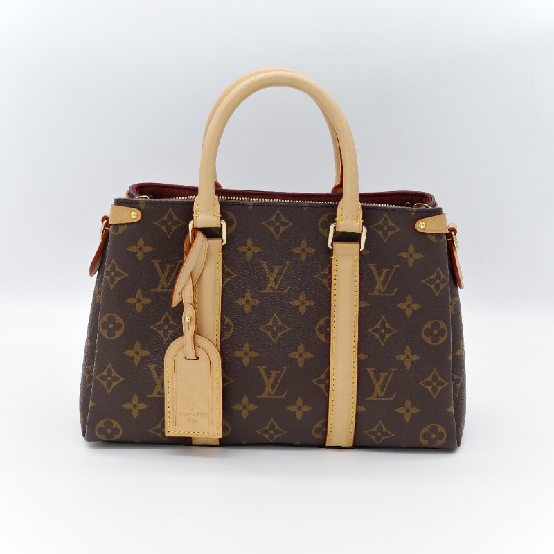 Louis Vuitton 路易威登 Soufflot BB 帆布 絨布內襯 兩用手提包 肩背包-2