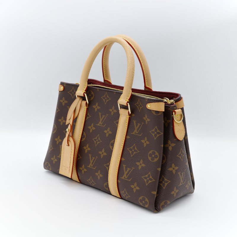 Louis Vuitton 路易威登 Soufflot BB 帆布 絨布內襯 兩用手提包 肩背包-3