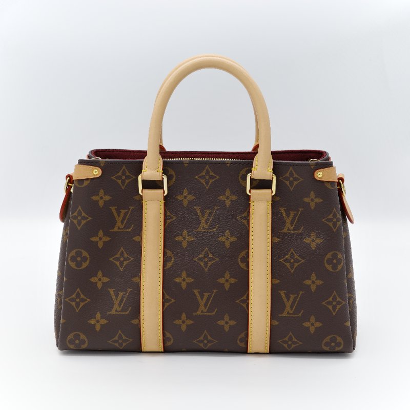 Louis Vuitton 路易威登 Soufflot BB 帆布 絨布內襯 兩用手提包 肩背包-4