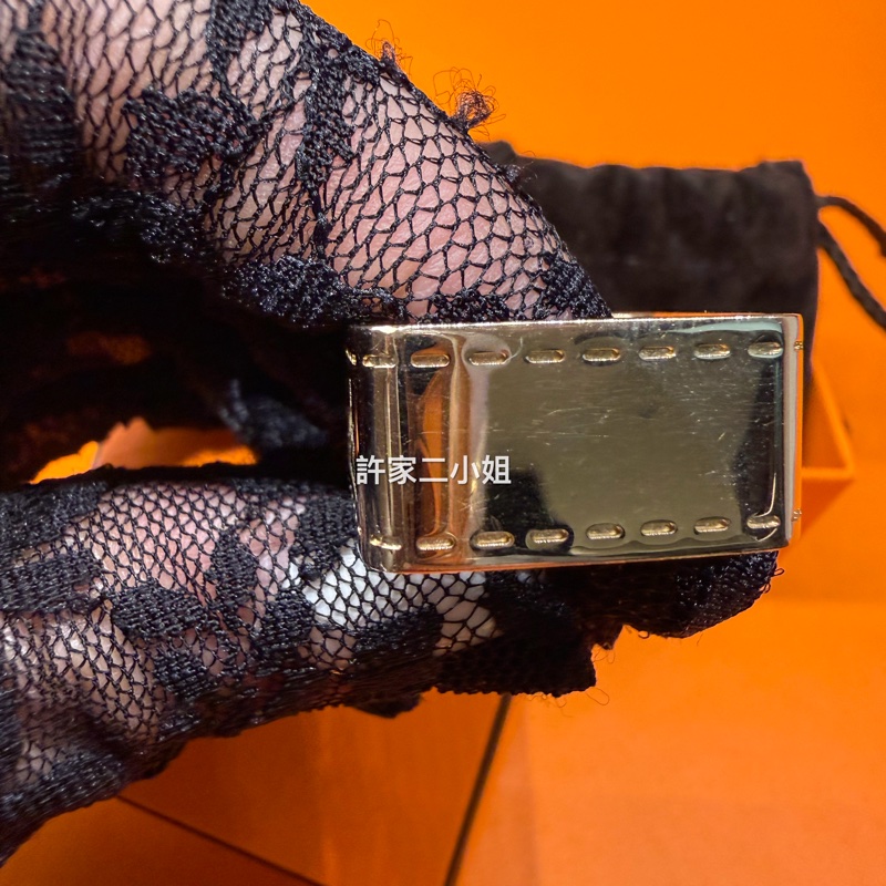 Hermes 二手閒置97新 黃酮材質絲巾釦-2