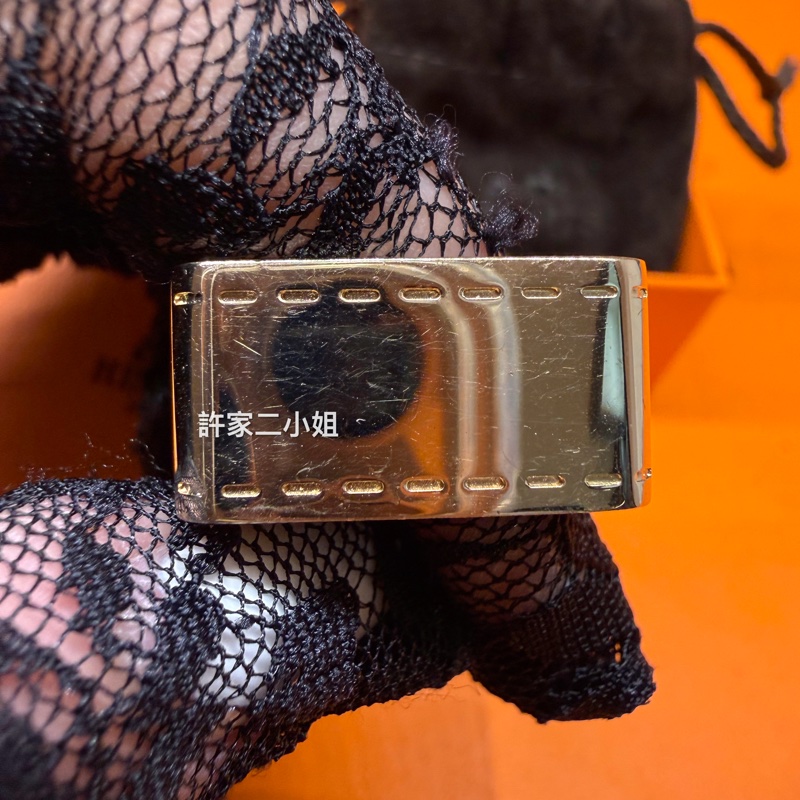 Hermes 二手閒置97新 黃酮材質絲巾釦-4