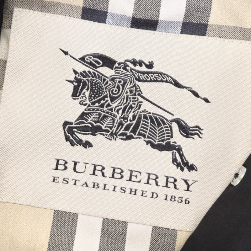 Burberry 巴寶莉 經典 黑色 棉質 混紡 長版風衣-1