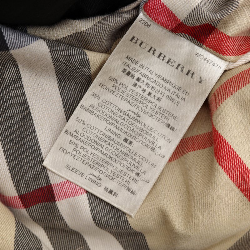 Burberry 巴寶莉 經典 黑色 棉質 混紡 長版風衣-4