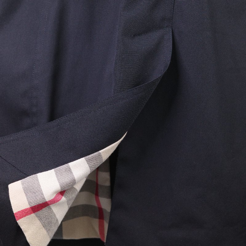 Burberry 巴寶莉 經典 黑色 棉質 混紡 長版風衣-6