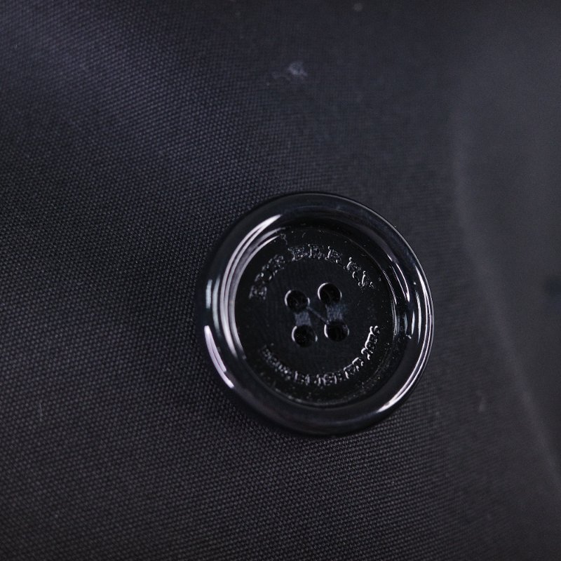 Burberry 巴寶莉 經典 黑色 棉質 混紡 長版風衣-9