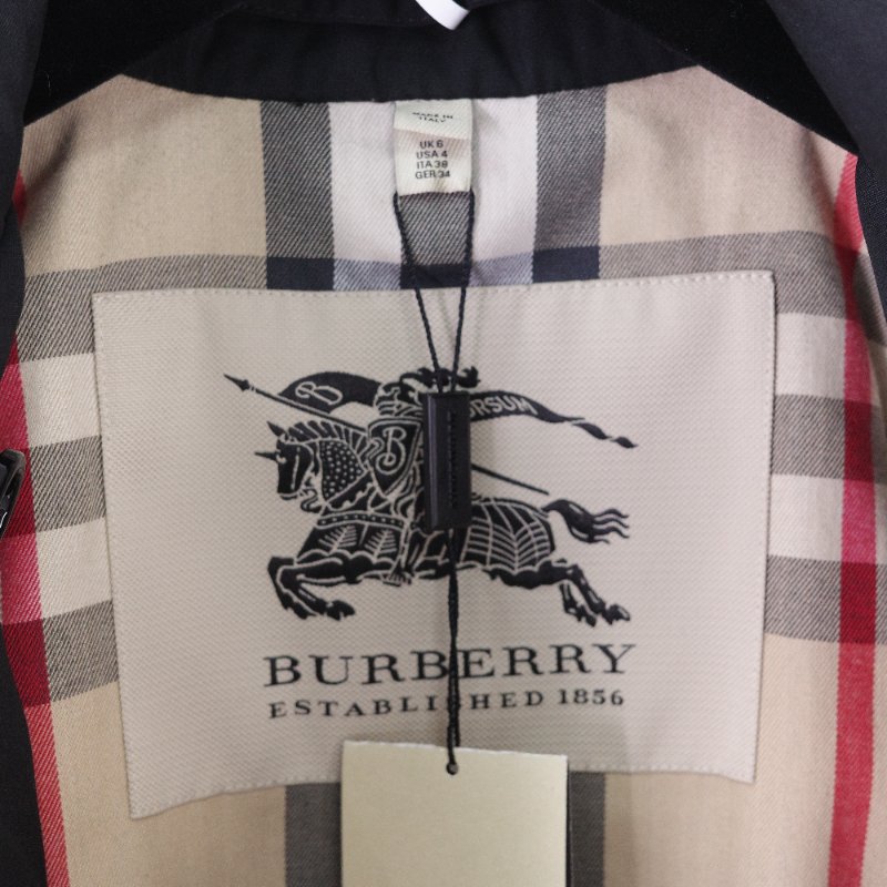 Burberry 巴寶莉 經典 黑色 棉質 混紡 長版風衣-17