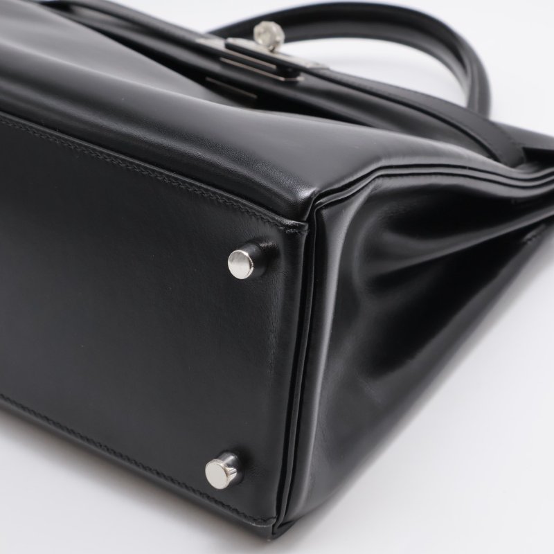 HERMES Kelly 32 - 黑銀 🄹-5