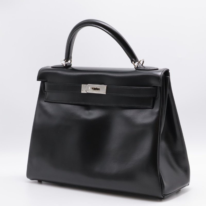 HERMES Kelly 32 - 黑銀 🄹-7